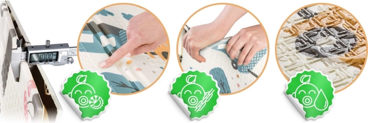 Grosor de 1 cm para caídas suaves y pasos seguros