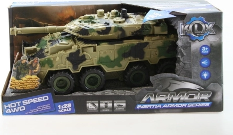 Tanque a pilas con diseño de camuflaje 1:28