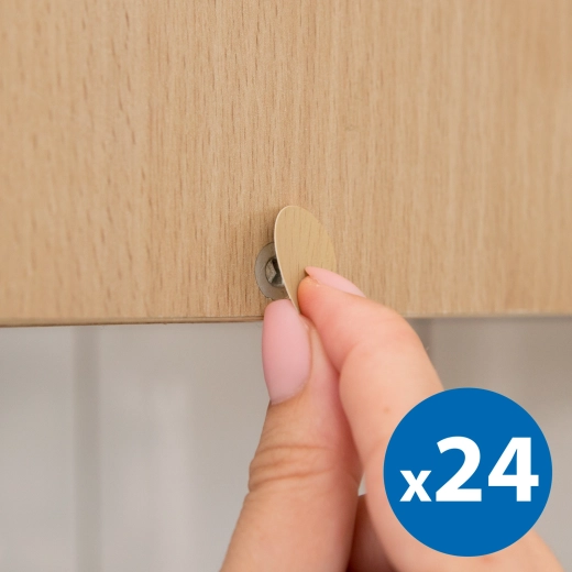 Tapas autoadhesivas para tornillos de roble de 13 mm, 24 uds.