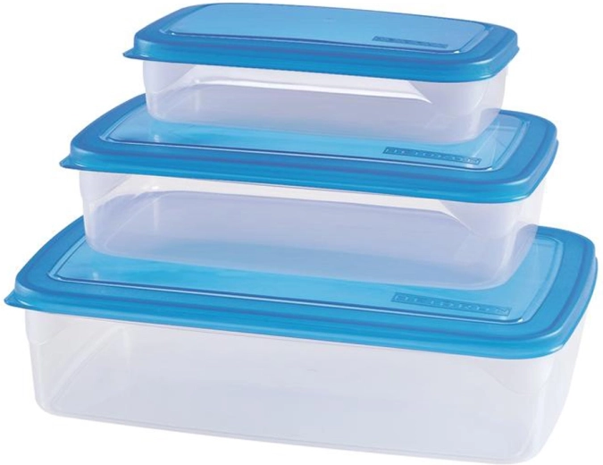 Heidrun recipientes de plástico para alimentos, 3 uds, colores surtidos