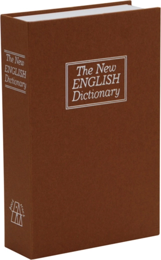 Libro caja fuerte marrón 240 × 155 × 55 mm