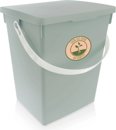 Cubo/recipiente universal con cierre para cápsulas, comida y polvo 5,5 l – verde