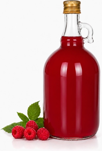 Garrafa de vidrio de 1 l con asa y tapón de rosca - 1 unidad