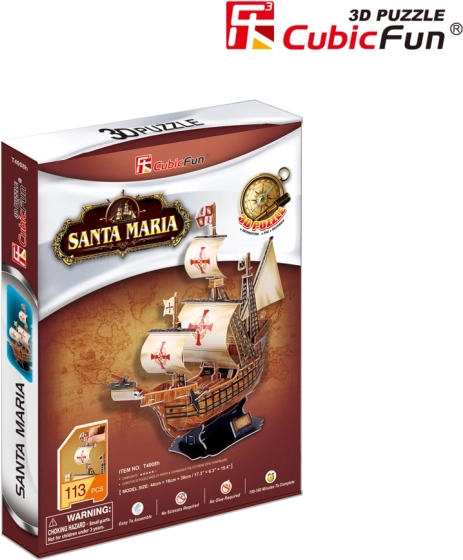 Puzzle 3D Barco Santa Maria