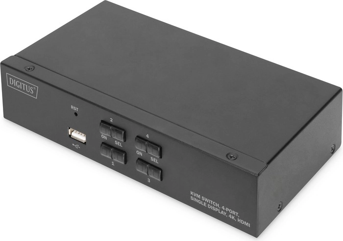 Conmutador KVM HDMI de 4 puertos 4K 30 Hz