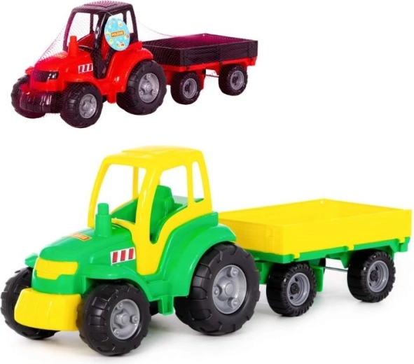 Tractor de plástico con remolque desmontable