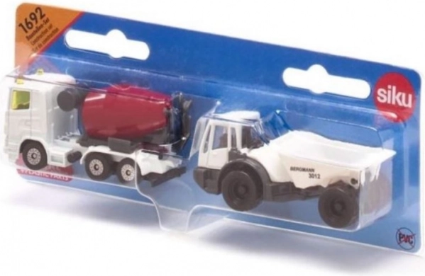 Set de vehículos de construcción Siku – hormigonera y dumper articulado BERGMANN 3012