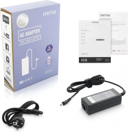 Adaptador de alimentación Mitsu para portátiles Asus y Acer 19 V 2,37 A 45 W