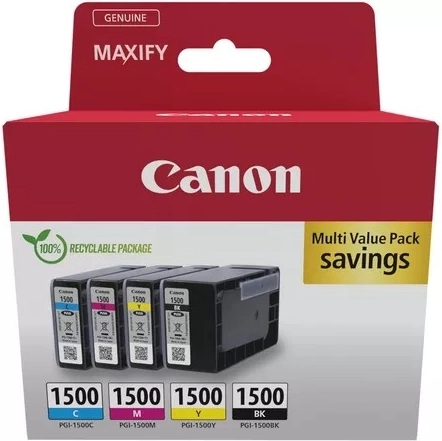 Multipack de cartuchos de tinta Canon PGI-1500 BK/C/M/Y