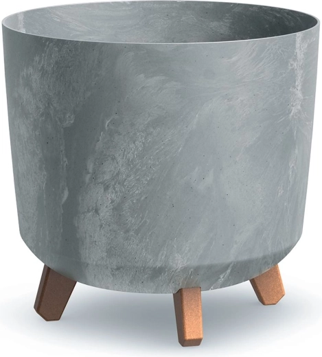 Maceta Gracia Tubus efecto hormigón 29,8 cm gris