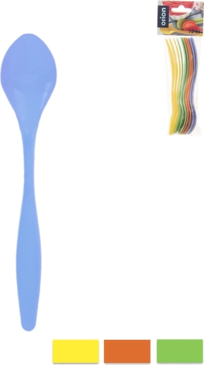 Cucharillas de postre de plástico UH, mix de colores, 10 uds