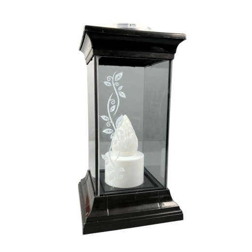 Elegante farolillo de vidrio