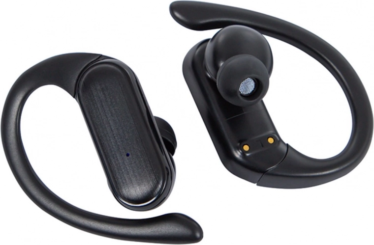Auriculares deportivos inalámbricos intrauditivos con ganchos BTE800, negro