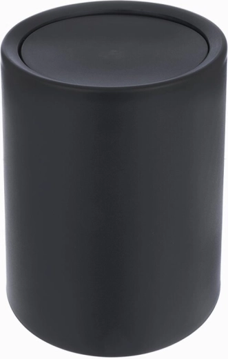 Papelera con tapa basculante 6 l negra