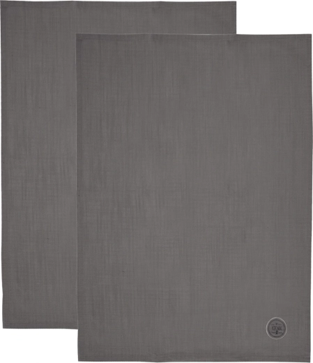 Paños de cocina de algodón grises 70 × 50 cm, set de 2 uds.