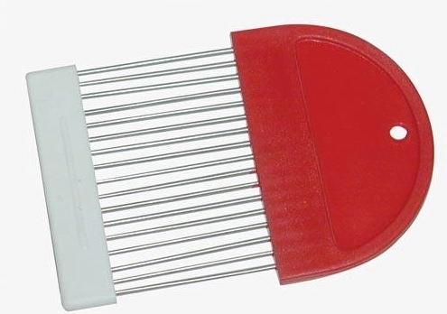 Soporte para cortar cebolla 11 × 7,5 cm, plástico y metal