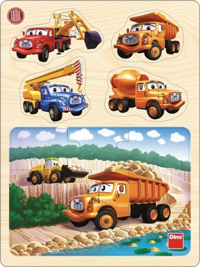 Puzzle de madera Dino Tatra en la cantera, 13 piezas