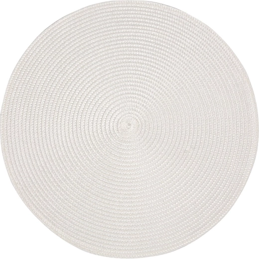 Mantel individual redondo blanco de “paja” PP 38 cm