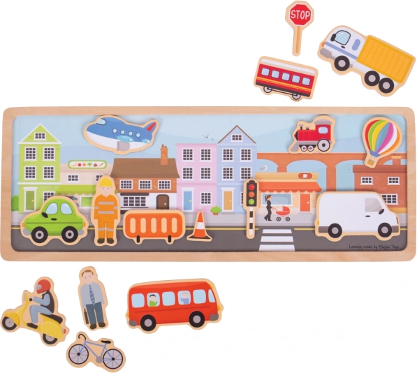Puzle magnético ciudad Bigjigs Toys