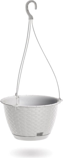 Maceta colgante Ratolla Round W 21,5 cm blanca