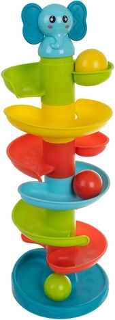 Pista en espiral que entretiene a los niños