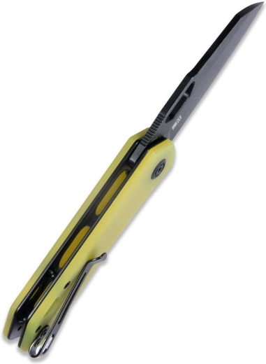 Resistente empuñadura G10 en amarillo translúcido
