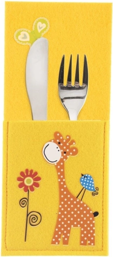 Estuche Orion para cubiertos infantiles jirafa 21 × 9 cm
