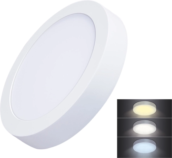 Solight mini panel LED CCT de superficie redondo 18 W