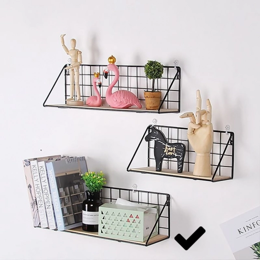 Estante de pared 45 × 13,5 cm – negro