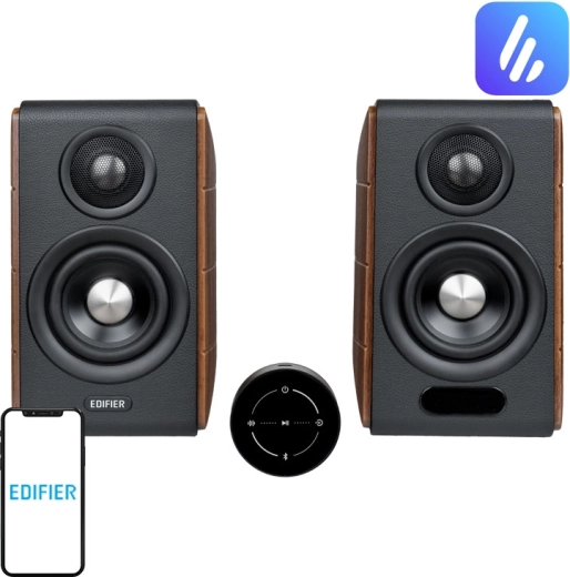 Edifier S880DB MKII altavoces activos de estantería 2.0 (madera oscura)