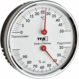 Termómetro analógico con higrómetro TFA