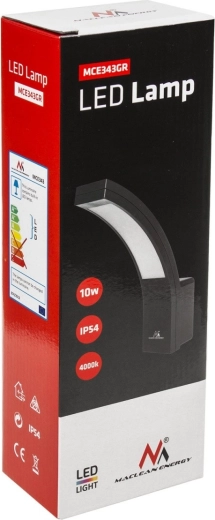 Potencia eficiente de 10 W y protección IP54