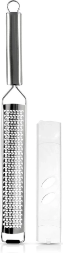 Rallador plano de acero inoxidable de 38 cm con funda