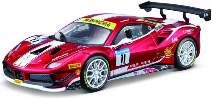 Modelo de coche Ferrari 488 Challenge 2017 de Bburago a escala 1:24