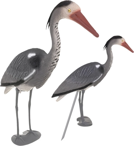 Decoración de jardín cigüeña GARDLOV para clavar, gris, 66 cm