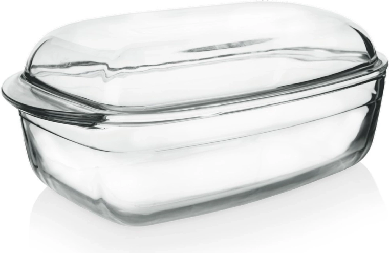 Fuente para horno de vidrio con tapa 2,9 l, 32,5 × 19 × 13 cm