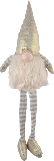 Duende de peluche con iluminación LED en acabado dorado 70 cm