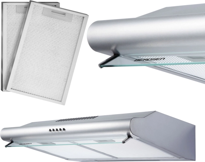 Campana extractora bajo mueble 50 cm inox Berdsen