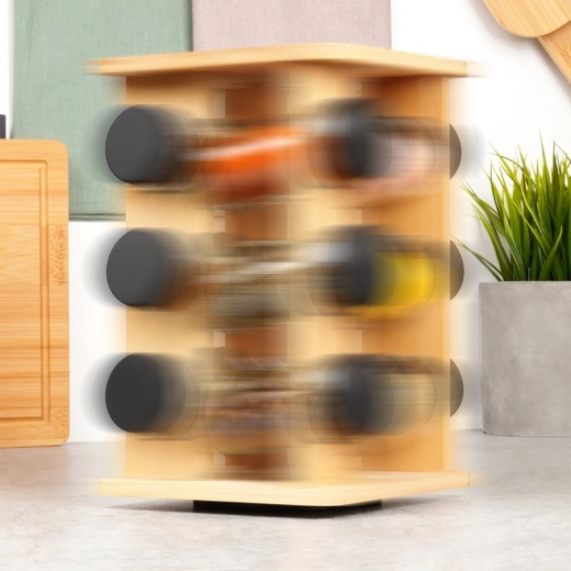 Diseño giratorio para una selección rápida de especias