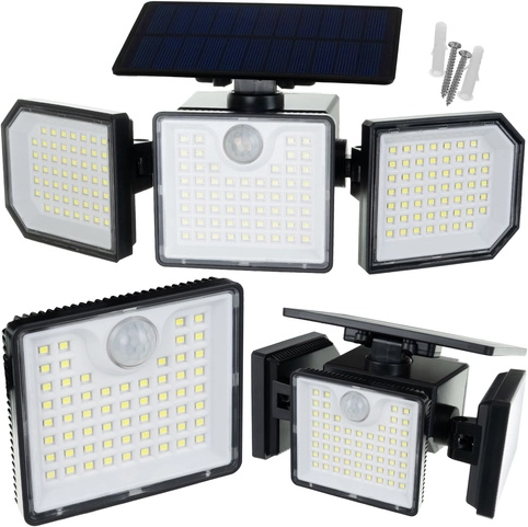 Luz de pared solar IZOXIS 167 LED 500 lm con mando a distancia y sensor de movimiento