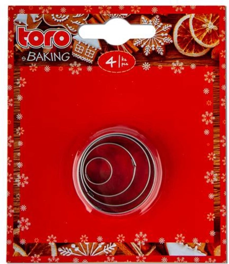 Cortadores para galletas TORO – círculos, set de 4 uds