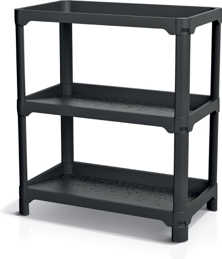 Zapatero NUBBY RACK, negro reciclado - 1 unidad