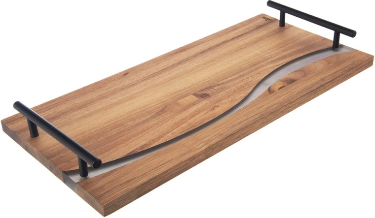 Bandeja de servicio de madera con asas River 42 × 20 × 4,5 cm