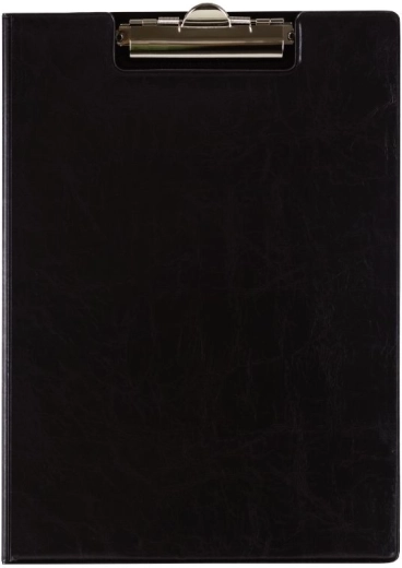 Carpeta portapapeles doble A4 brillante - negra