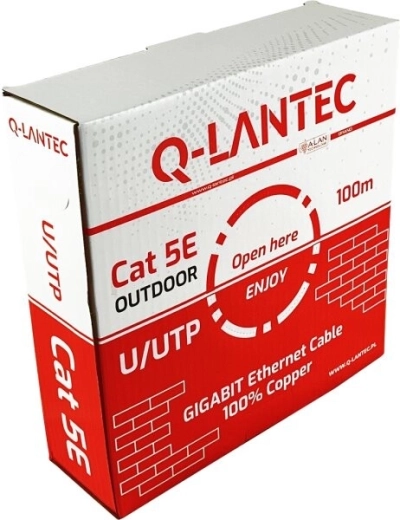Cable de datos para exteriores Q-LANTEC U/UTP categoría 5e PE 100 m