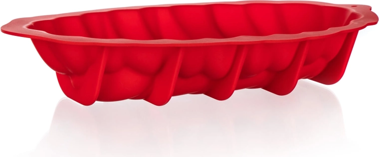 Molde de silicona para vánočka 41 × 20,5 × 7 cm rojo Culinaria
