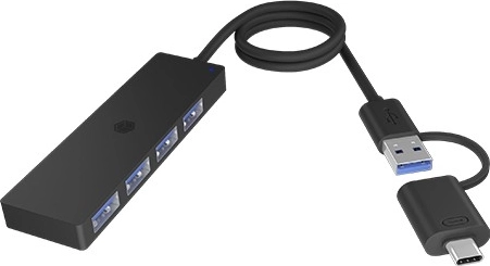 Concentrador con 4 puertos USB Tipo-A con conector Tipo-C/A