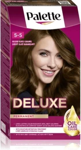 Palette Deluxe 5-5 Caramelo dorado radiante 50 ml – tinte permanente para el cabello