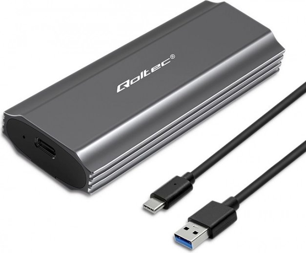 Carcasa para disco Qoltec para M.2 SSD SATA NVMe USB-C 2TB