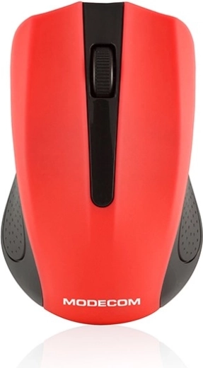 Ratón óptico inalámbrico MODECOM MC-WM9 negro‑rojo